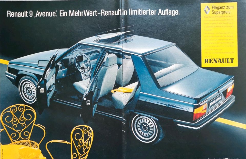 Renault 9 Renault 11 Reklame Berichte TSE TXE Turbo Avenue Diesel in Hanau