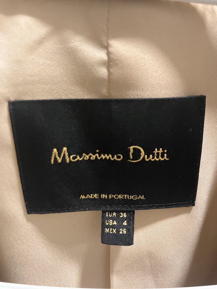 Neuwertig - Massimo Dutti Mantel/Jacke beige in Frankfurt am Main