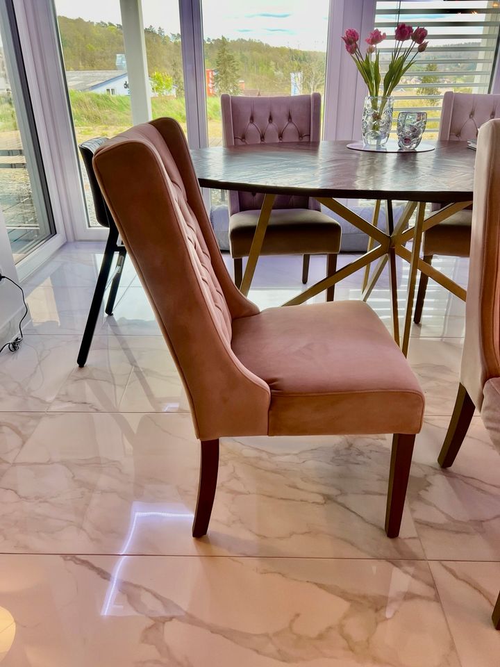 4 edle Colmore Esszimmer Stühle  Diningchairs taupe❣️ in Schöffengrund