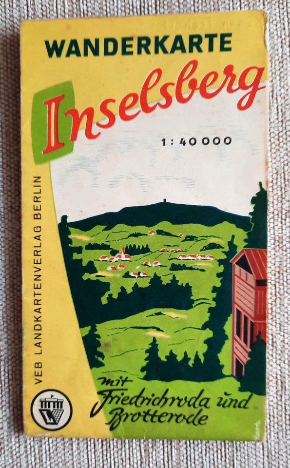 DDR-Wanderkarte von 1962, Inselsberg in Radebeul
