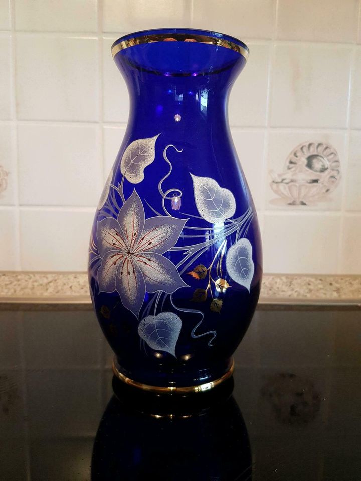 Blumenvase in blau 23cm hoh in Rosdorf