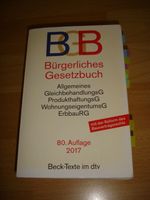 BGB Bürgerliches Gesetzbuch 80.Auflage 2017 Nordrhein-Westfalen - Sankt Augustin Vorschau