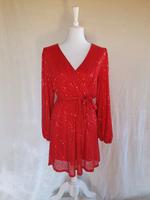 ⭐️Kleid Midi rot Pailletten Gürtel Elegant Gr. 40/42 TOP Bayern - Gochsheim Vorschau