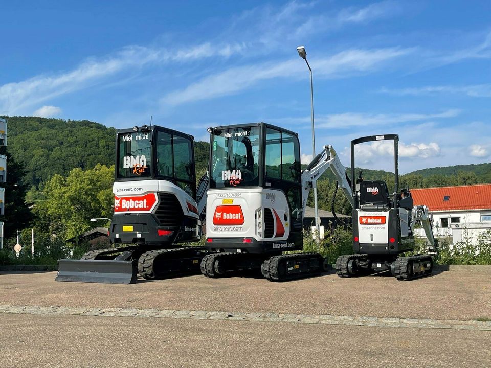 Minibagger Bagger mieten leihen Bobcat E27z 2850kg in Mühlhausen im Täle