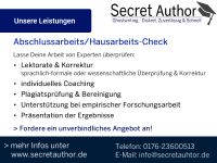 Abschlussarbeits-/ Hausarbeits-Check - Lektorat, Coaching Baden-Württemberg - Mundelsheim Vorschau