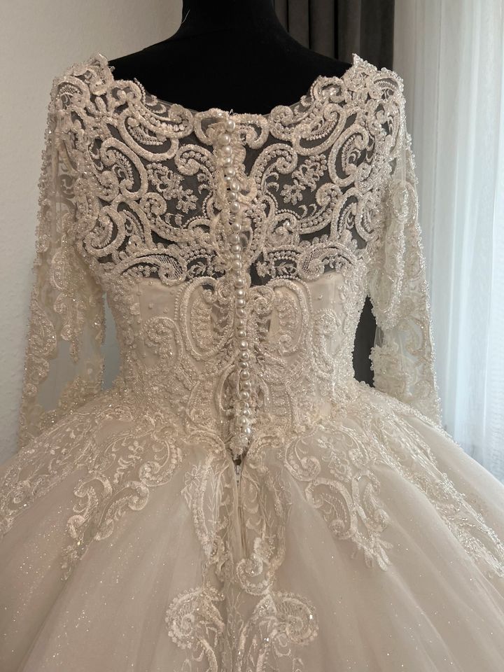 Hochzeitskleid Prinzessin-Kleid Gelinlik Tüll Brautkleid Gr38 40 in Oberhausen