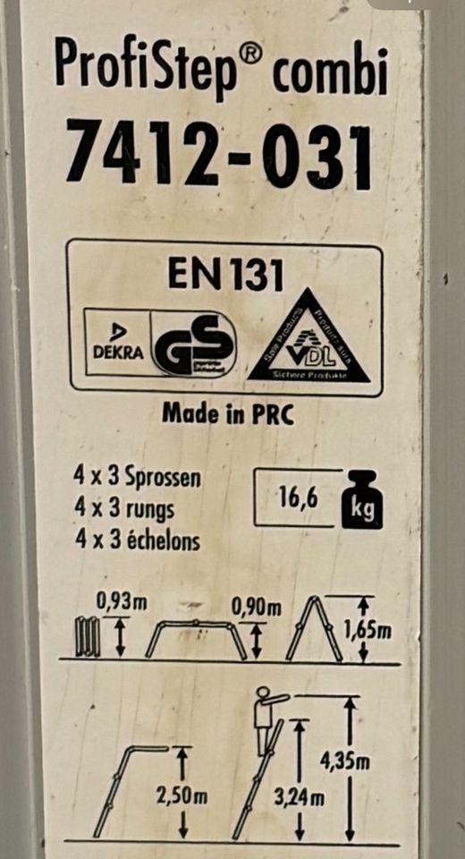 Leiter ProfiStep combi 7412-031 in Stelle