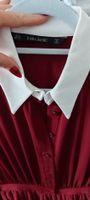 wNeu! ZARA Kleid Bordeaux Gr.M 36 38 Midi Plissee Kragen i Weiss Rheinland-Pfalz - Germersheim Vorschau