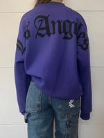 Trendiger Oversized LA Pullover | Lila Streetstyle Hoodie Hessen - Erbach Vorschau