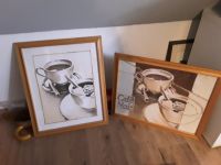 Kaffee Bilder 2 er Set braun Holzrahmen  Küchenbild 55 x 45 cm Kreis Pinneberg - Kummerfeld Vorschau