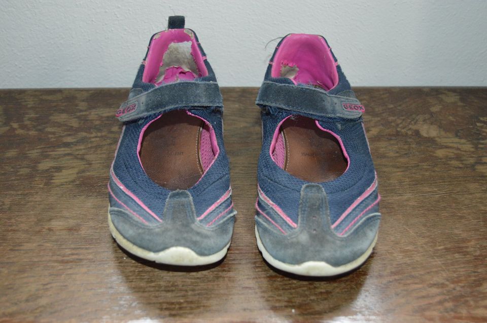 GEOX Halbschuhe * Größe 33 * blau / pink * Klettverschluss in Dresden