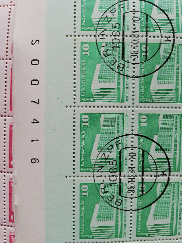 DDR Briefmarken insg. 116 Bögen postfrisch & gestempelt 1981/1982 in Gelsenkirchen