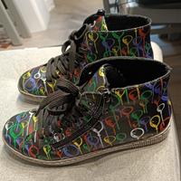 Schuhe, knöchelhoch, Gr. 37, schwarz/bunt von Rieker Berlin - Tempelhof Vorschau