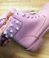 Mädchen Schuhe Stiefel Gr.38 pink rosa mit Perlen Herbst Winter Nordrhein-Westfalen - Gelsenkirchen Vorschau