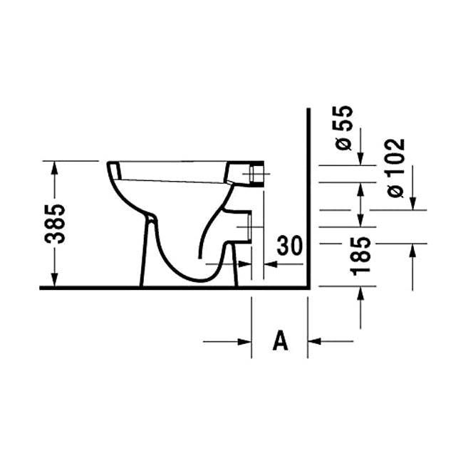 Duravit D-Code Stand WC Tiefspüler Weiß ohne WC-Sitz 40EUR* in Butzbach