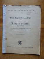 Jean Baptiste Loeillet Sonate a-moll Ops I Nr. 1 Moecks Kammermus München - Bogenhausen Vorschau