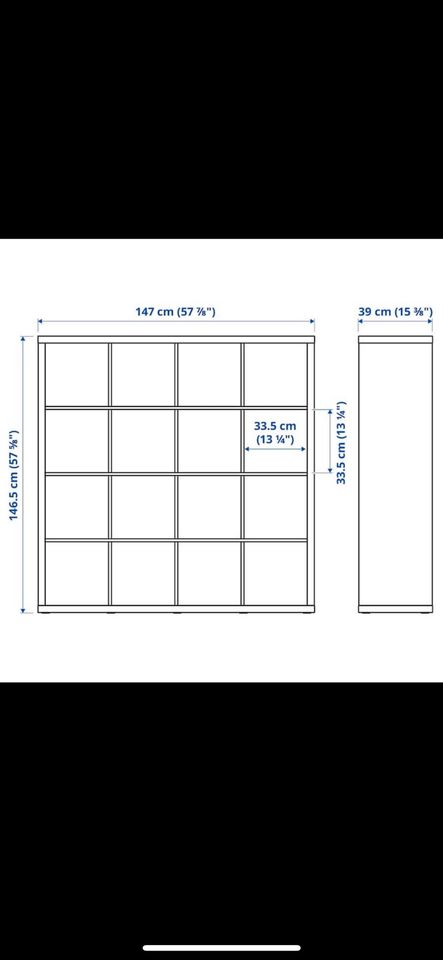 Regal kallax Expedit Ikea weiß Lekman schwarz rot in Barsbüttel