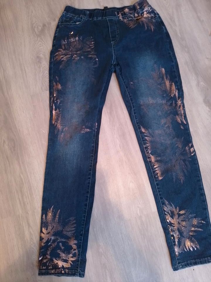 Jeans rosegold Print Gr.40/42 in Jever