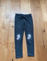 Einhorn Hose in Größe 128 / 134 - Leggings grau / anthrazit Neuhausen-Nymphenburg - Neuhausen Vorschau