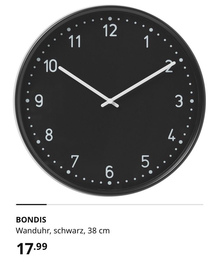 Wanduhr Ikea BONDIS in Centrum