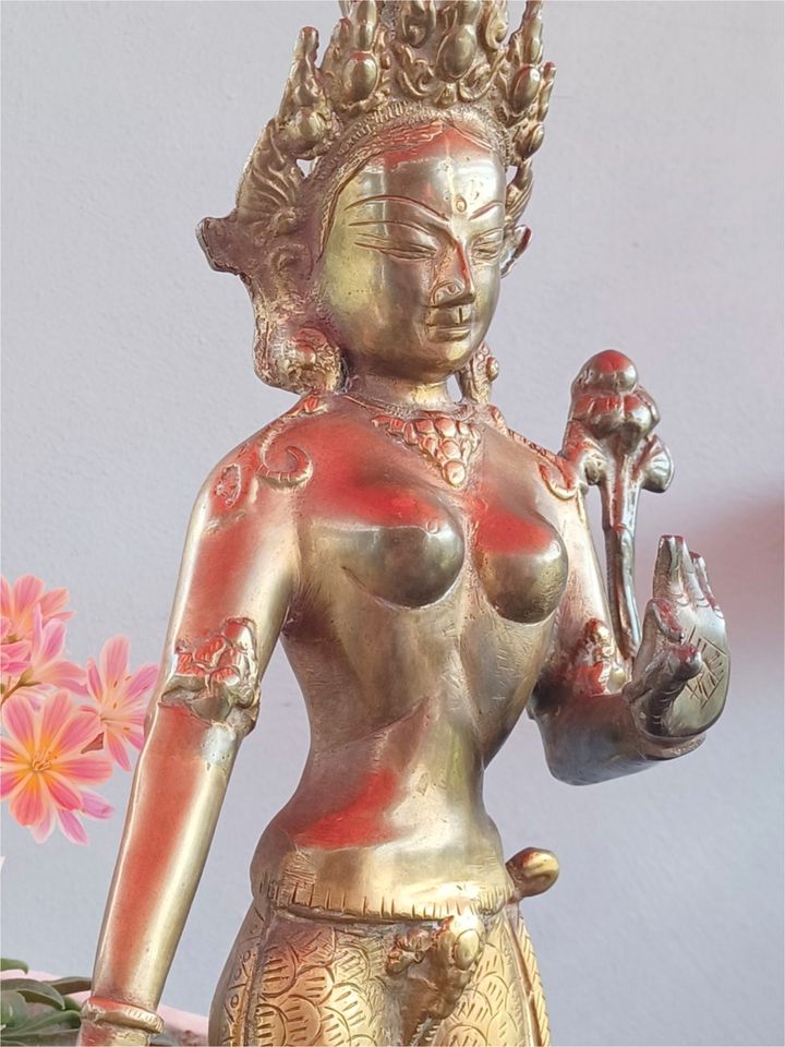 Tara, Devi, Messing, Indien, Buddhismus, Buddha, Meditation in Burtenbach