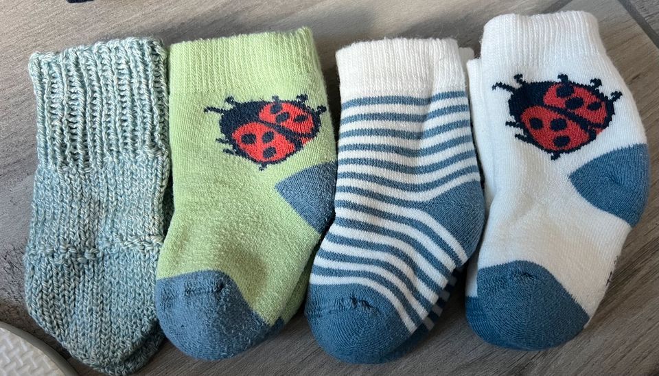 Jungs Set 56 Bodys Hosen Mützen Tücher Socken Micky Maus blau gra in Oberzissen