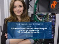 Informationssicherheitsbeauftragter (m/w/d) ( Informatik, Wirtsch Niedersachsen - Springe Vorschau