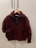 Zara Pullover Strick Crop zip Reißverschluss Burgunder L Nordrhein-Westfalen - Lindlar Vorschau