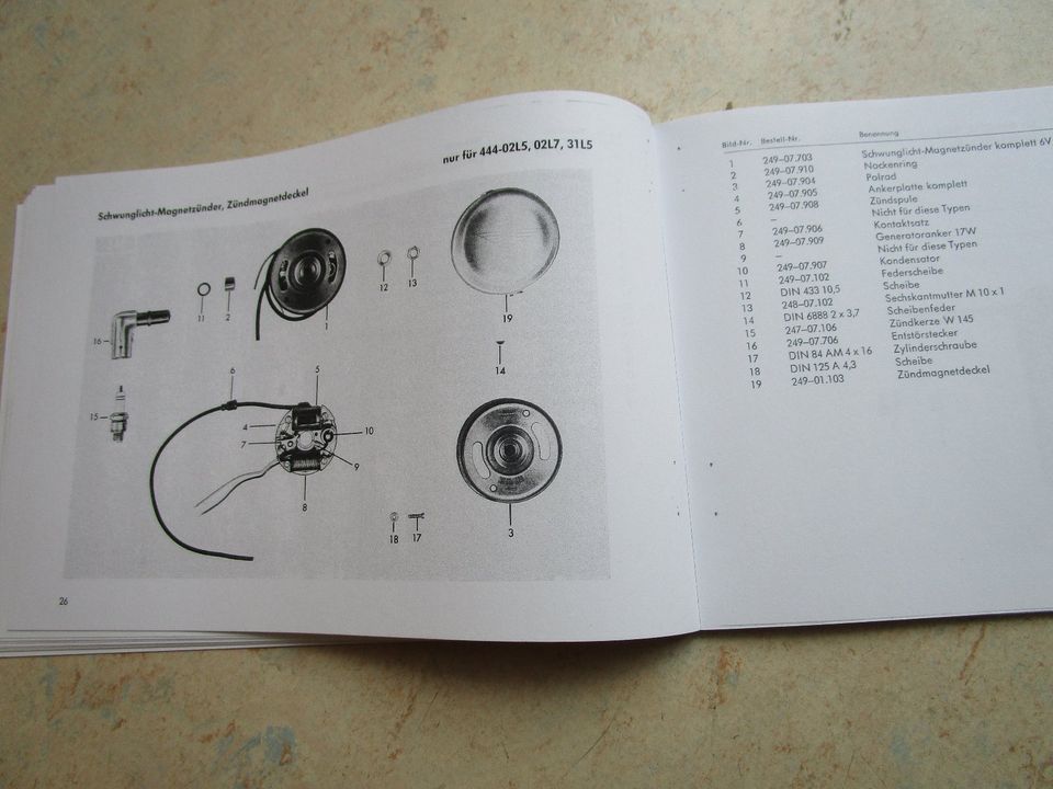 Zündapp,Ersatzteilkatalog,Automatik,Mofa,444, in Ettenheim