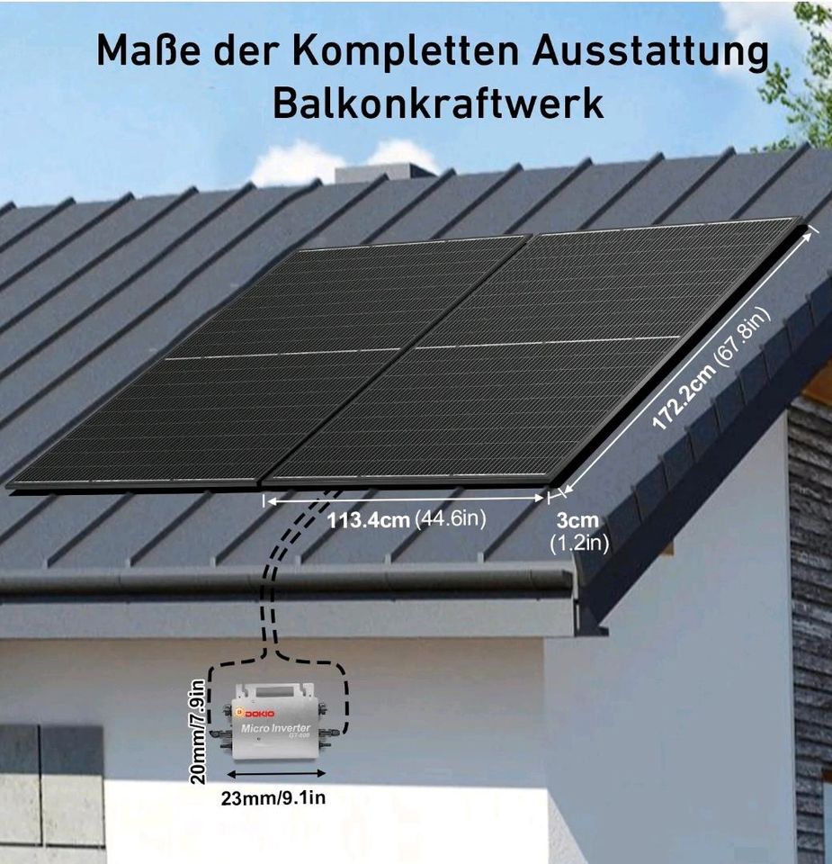 Komplett Balkonkraftwerk Solaranlage 820W / 800W Photovoltaik in Landau in der Pfalz