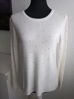 C&A Pullover Pulli weiß Glitzersteine Sterne Gr.S 36 Top Niedersachsen - Wistedt Vorschau