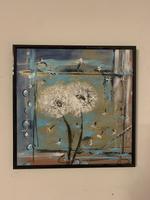 Handgemaltes Acrylbild abstrakt  Pusteblumen  Original  Wandbild Düsseldorf - Gerresheim Vorschau