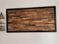 Bild aus massivem Teakholz mit schwarzem Rahmen 142 x 72 cm Bayern - Maxhütte-Haidhof Vorschau