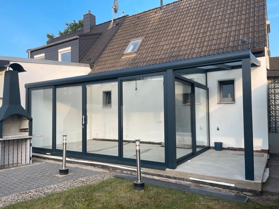 Terrassenüberdachung Cube Carport Wintergarten Schiebewand in Essen