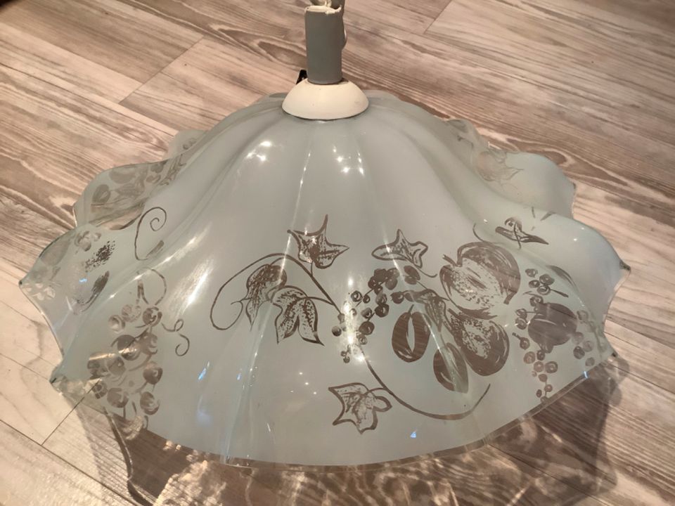 Kultige Hängelampe Leuchte Glas Zuglampe vintage Lampe in Mönchengladbach