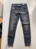 Jeans, Grau, Takko 1982, Steinchen, Perlen, Skinny, Gr. 40 Niedersachsen - Rastede Vorschau