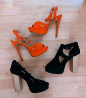Pumps Damen H&M schwarz/orange Gr. 40 Niedersachsen - Buxtehude Vorschau