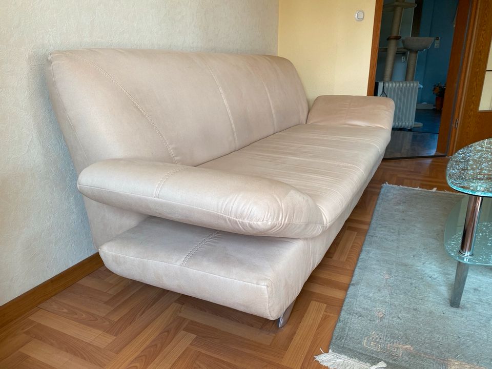 Wohnzimmercouch Dreisitzer-Sofa beige in Zittau