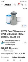 Poolpumpe Intex 3,700 l/h NEU Saarland - Lebach Vorschau