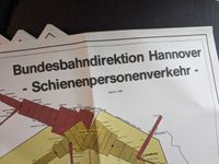 Eisenbahn Karte Schienenpersonenverkehr ehem. BD Hannover Niedersachsen - Uelzen Vorschau