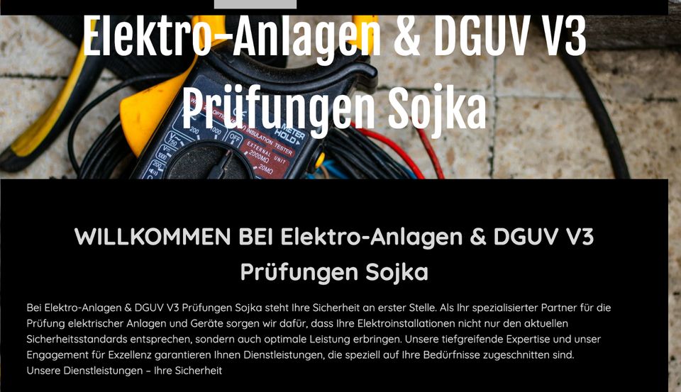 Professionelle Elektroanlagen- und DGUV V3 Prüfungen in Hamburg
