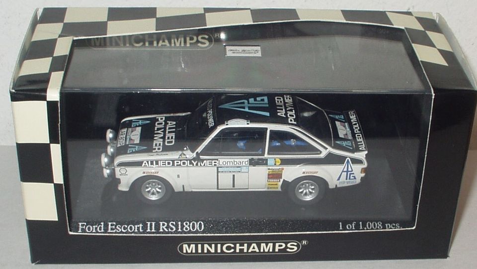 Ford Escort II RS 1800, "1", Minichamps 1:43, OVP, in Dorum