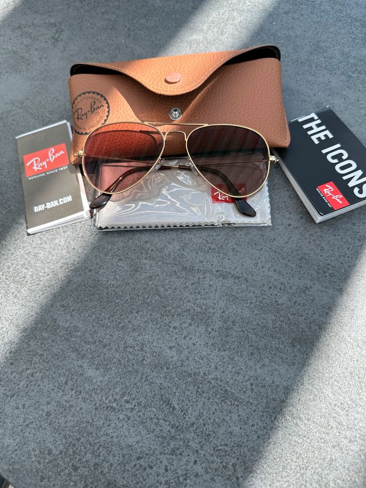 Ray Ban Sonnenbrille Gold Pilotenbrille in Ulm