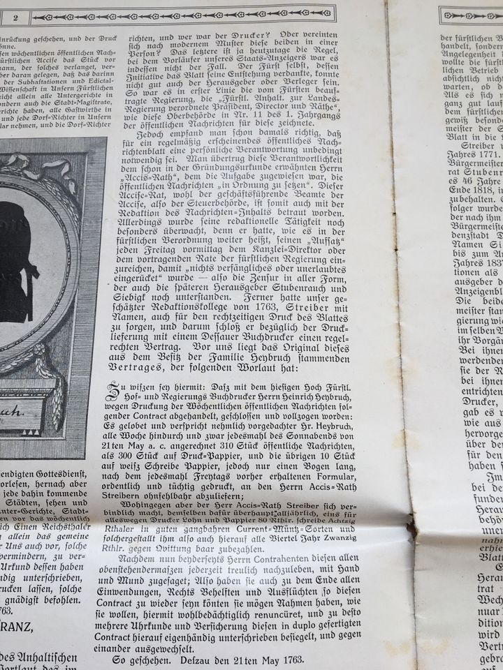 Anhaltischer Staatsanzeiger, Dessau Zeitung, Deutsches Reich 1913 in Dessau-Roßlau