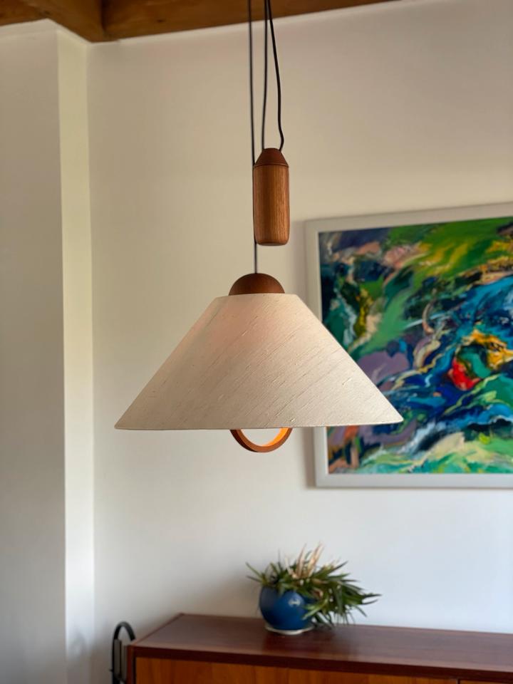60er Danish design Deckenleuchte Vintage Pendelleuchte Teak in Bremen