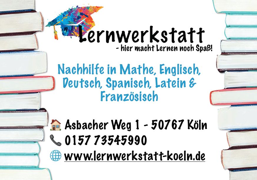 Nachhilfe Mathe-Englisch-Deutsch-Spanisch-Latein & Französisch in Köln