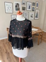 Zara top Transparent mit Stickmuster Gr S Berlin - Spandau Vorschau