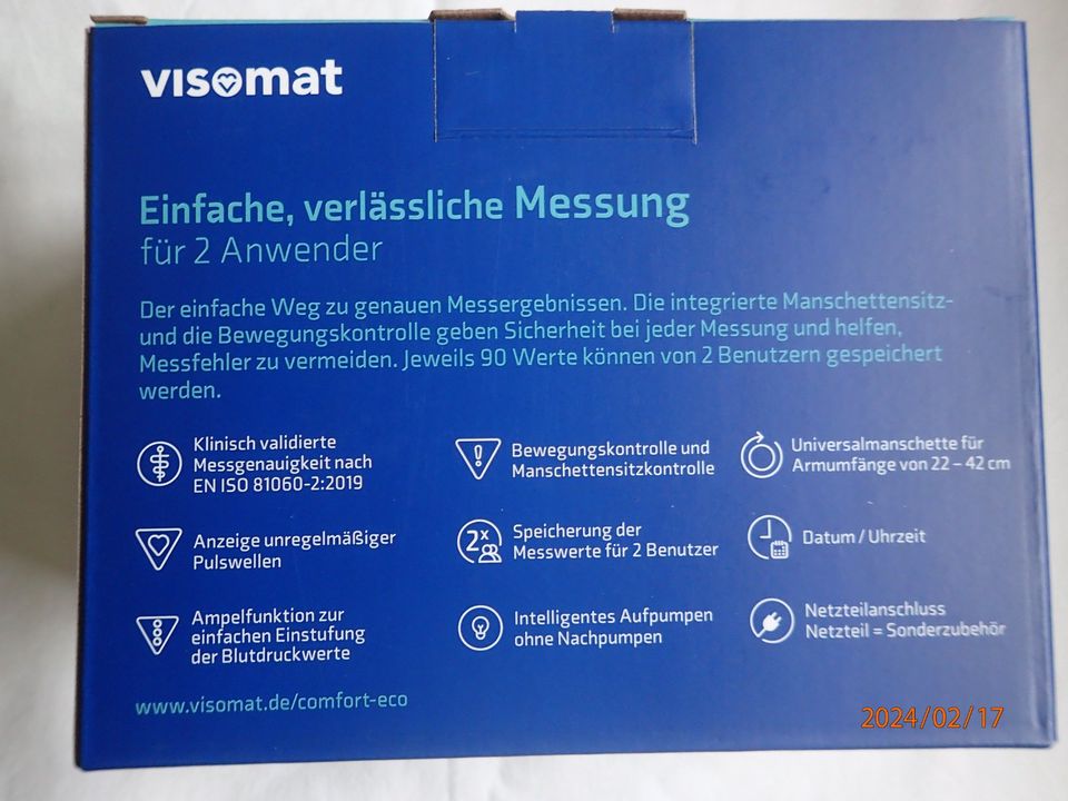 Visomat Comfort eco - Oberarm-Messgerät - PZN 01147685 - OVP in Herne