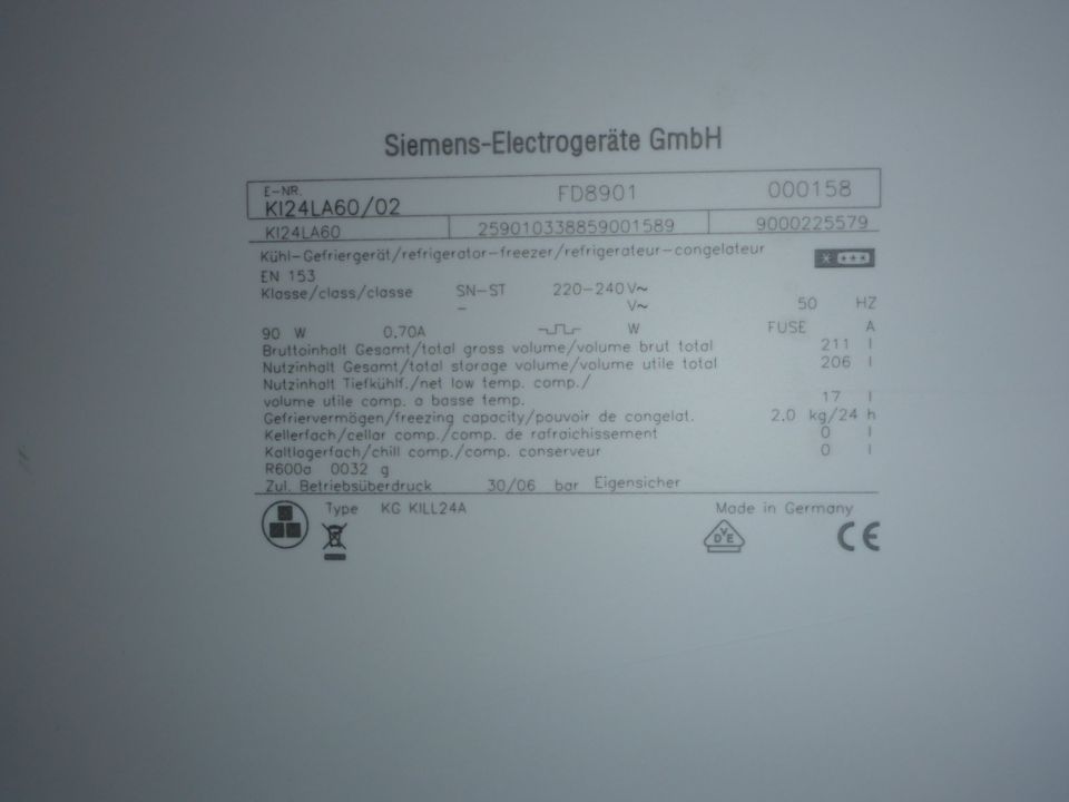 Einbau Kühlschrank Siemens in Eurasburg