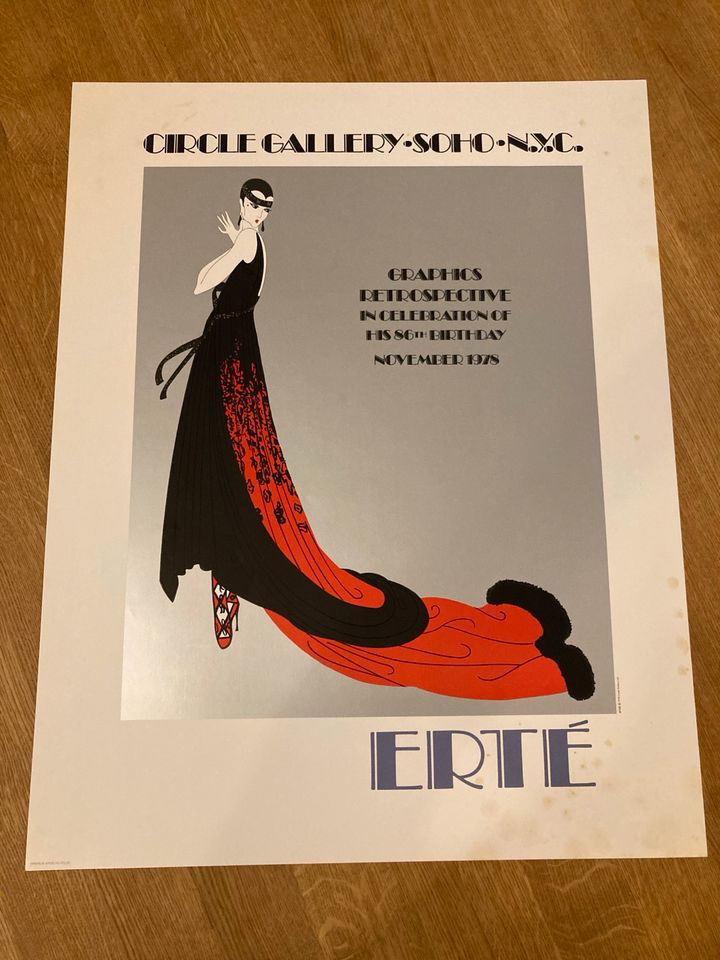 Plakat / Poster (1978) Erte - Circle Gallery Soho New York, USA in Berlin